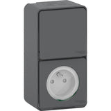 Prise 2P+T + interrupteur saillie IP55 - Mureva - Schneider