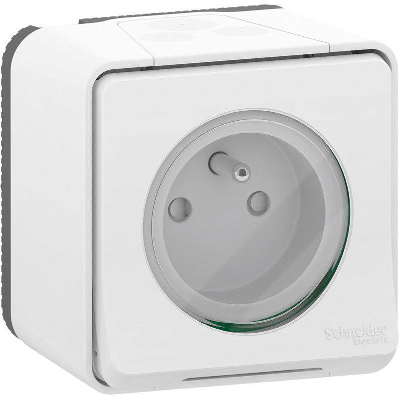 Prise 2P+T en saillie étanche IP55 - Mureva - Schneider