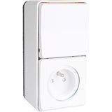 Prise 2P+T + interrupteur saillie IP55 - Mureva - Schneider