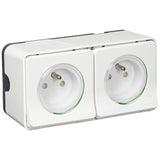 Double prise 2P+T en saillie IP55 - Mureva - Schneider