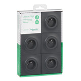 Lot de 5 prises 2P+T + plaque Odace - Schneider