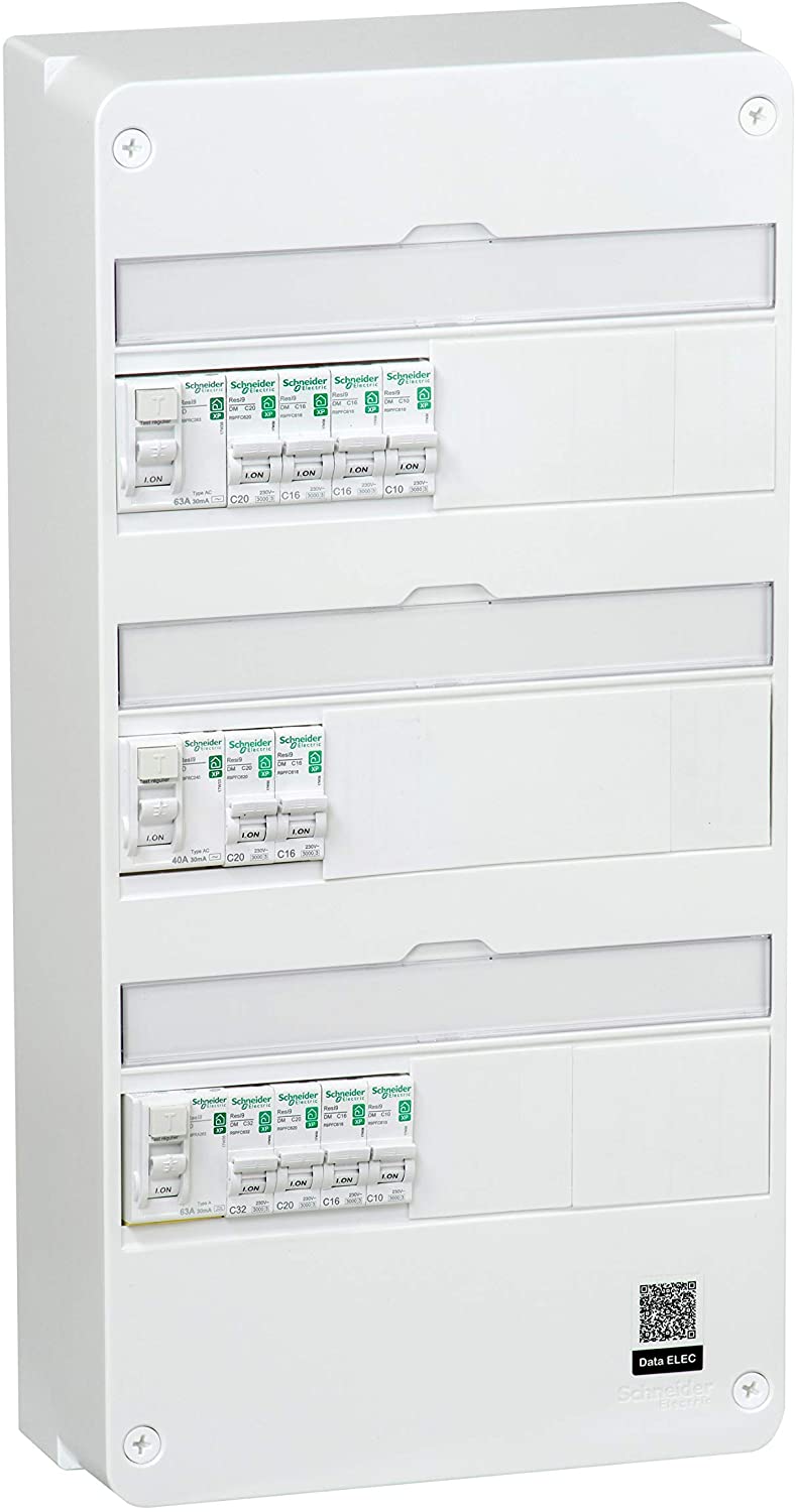 Tableau de protection électrique 3 rangées 19 modules - T3/T5 - Schneider