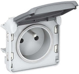 Prise étanche 2P+T 16A + clapet protection IP55 saillie - Plexo - Legrand