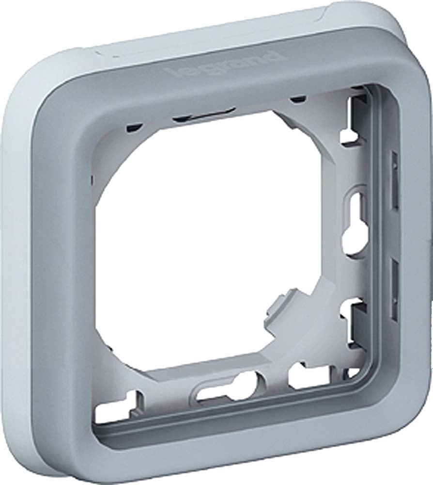 Plaque support 1 poste pour montage IP55 - Plexo - gris - Legrand