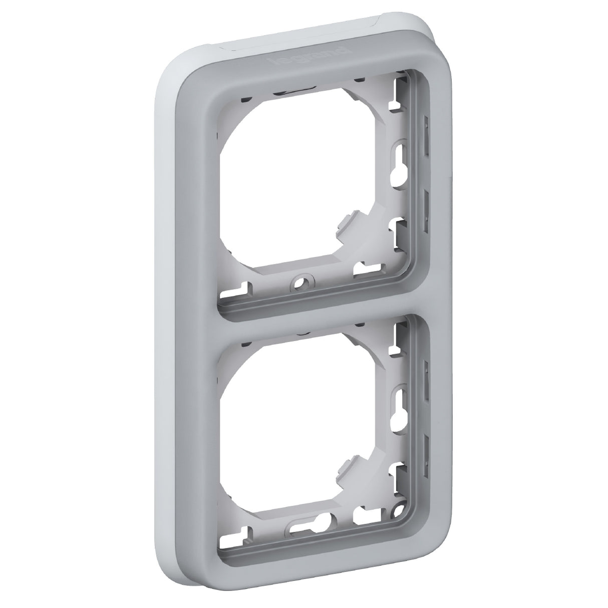 Plaque support encastré 2 postes - Plexo - gris - Legrand