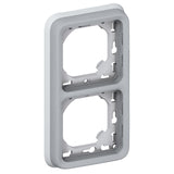 Plaque support encastré 2 postes - Plexo - gris - Legrand