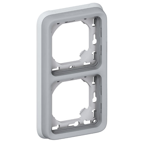 Plaque support encastré 2 postes - Plexo - gris - Legrand