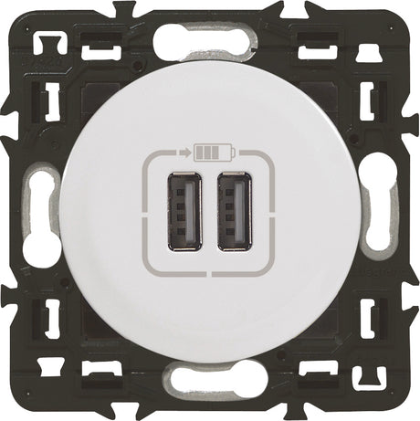 Double chargeur USB Type A 3A 15W à composer Céliane - Legrand