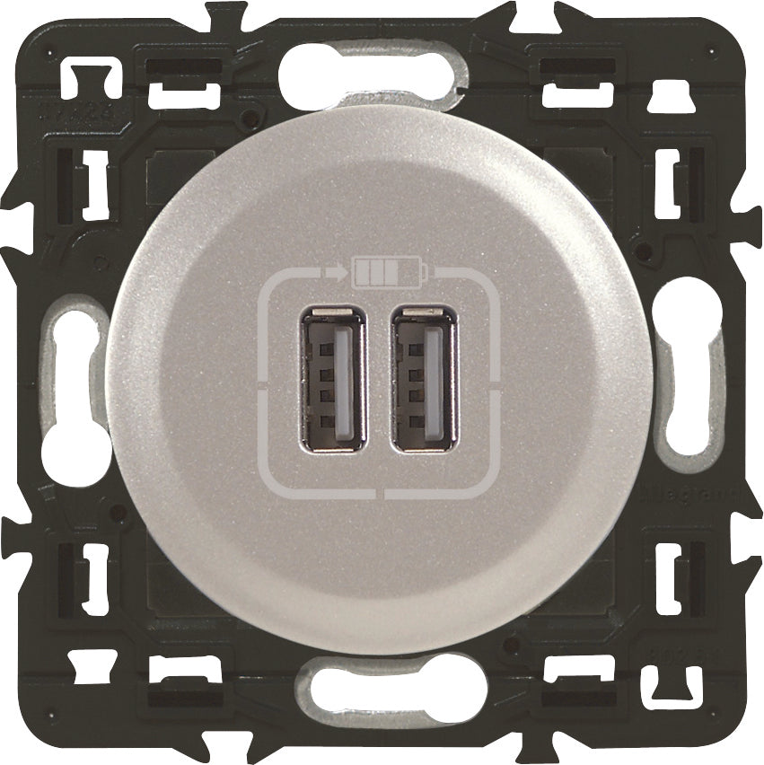 Double chargeur USB Type A 3A 15W à composer Céliane - Legrand