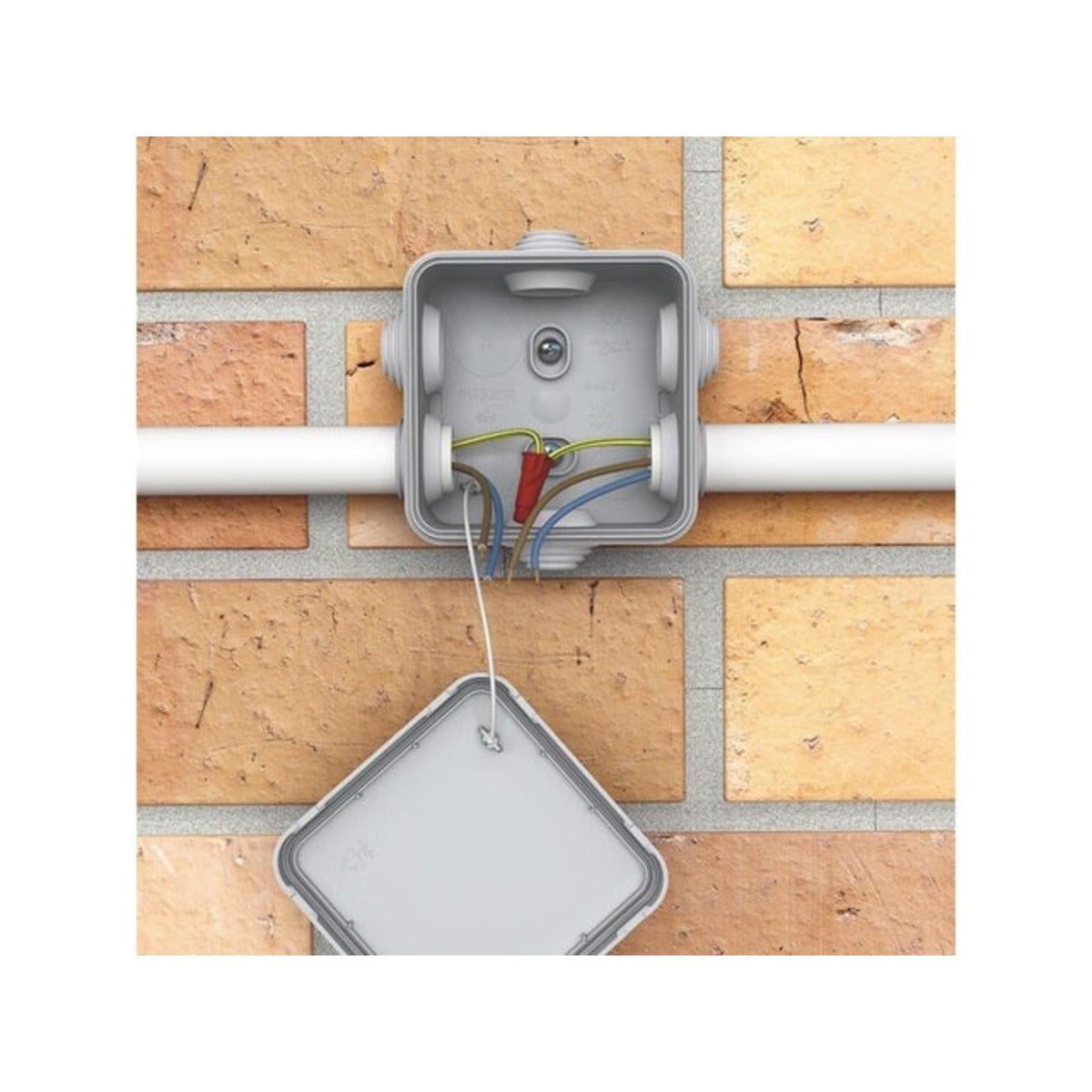 Boîte de dérivation étanche carrée - 80x80mm - Mureva - Schneider