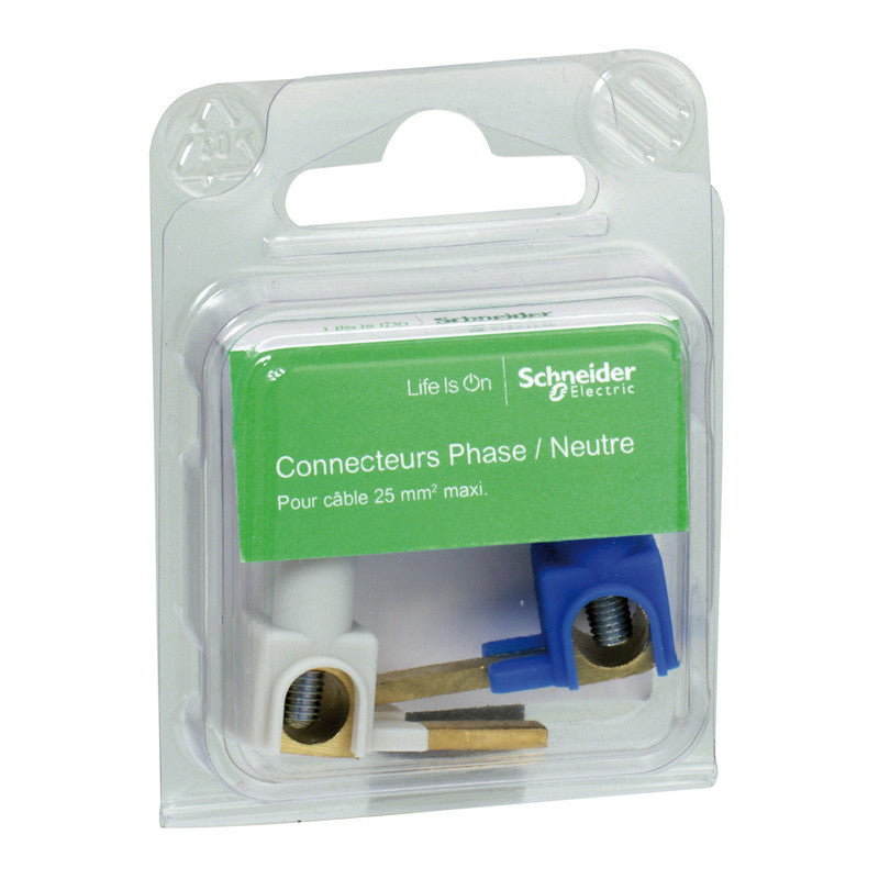 Connecteur de câble Phase/Neutre - 25mm - Schneider Electric