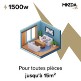 Chauffage inertie sèche - pierre naturelle 1500/2000W - Mazda