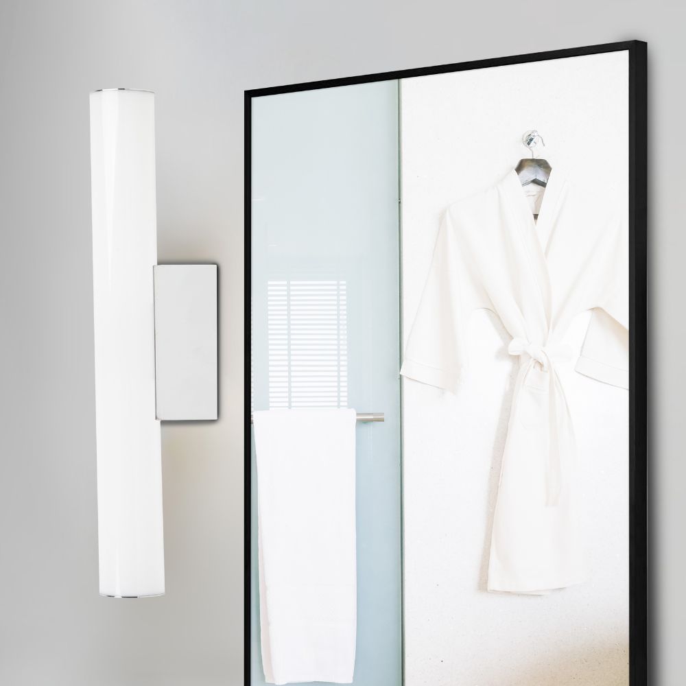 Applique de salle de bain 30cm chrome (5W 360lm 4000K IP44) - Voltman