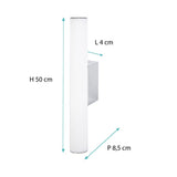 Applique de salle de bain 50cm chrome (8W 600lm 4000K IP44) - Voltman