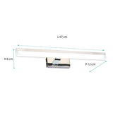 Applique de salle de bain 57cm chrome (12W 960lm 4000K IP44) - Voltman