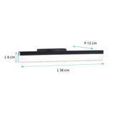 Applique de salle de bain 32cm Noire (7W 560lm 4000K IP44) - Voltman