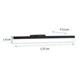 Applique de salle de bain 57cm Noire (12W 960lm 4000K IP44) - Voltman