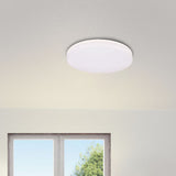 Plafonnier rond spécial Salle de Bain IP44 (15 W 1350lm 4000K) - Blanc - Voltman