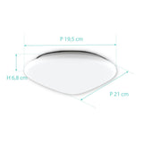 Plafonnier spécial Salle de Bains IP44 (21cm 12W 960lm 4000K) - Blanc - Voltman