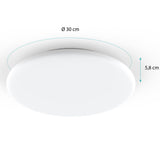 Plafonnier spécial Salle de Bain IP54 (18W 1710lm 4000K) - Blanc - Voltman
