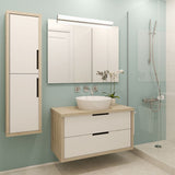 Plafonnier Salle de Bain IP44 (60cm 12W 950lm 4000K) Chrome - Voltman