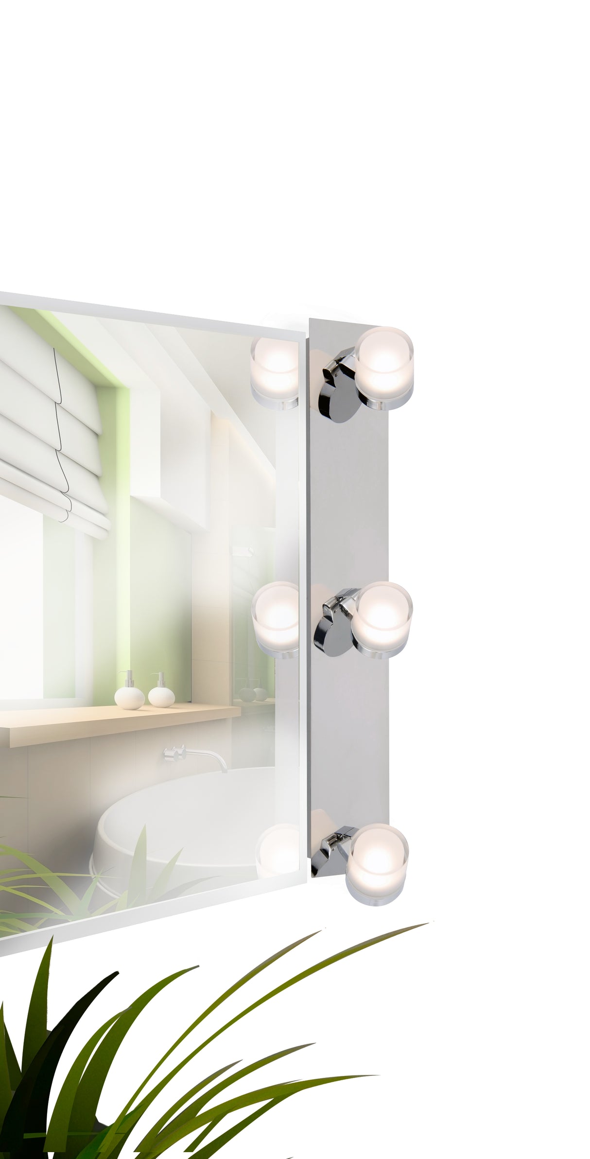 Réglette 3 Spots spécial Salle de Bain IP44 (13,5W 1050lm 3000K) Chrome - Voltman