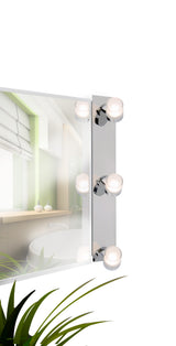 Réglette 3 Spots spécial Salle de Bain IP44 (13,5W 1050lm 3000K) Chrome - Voltman