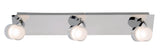 Réglette 3 Spots spécial Salle de Bain IP44 (13,5W 1050lm 3000K) Chrome - Voltman