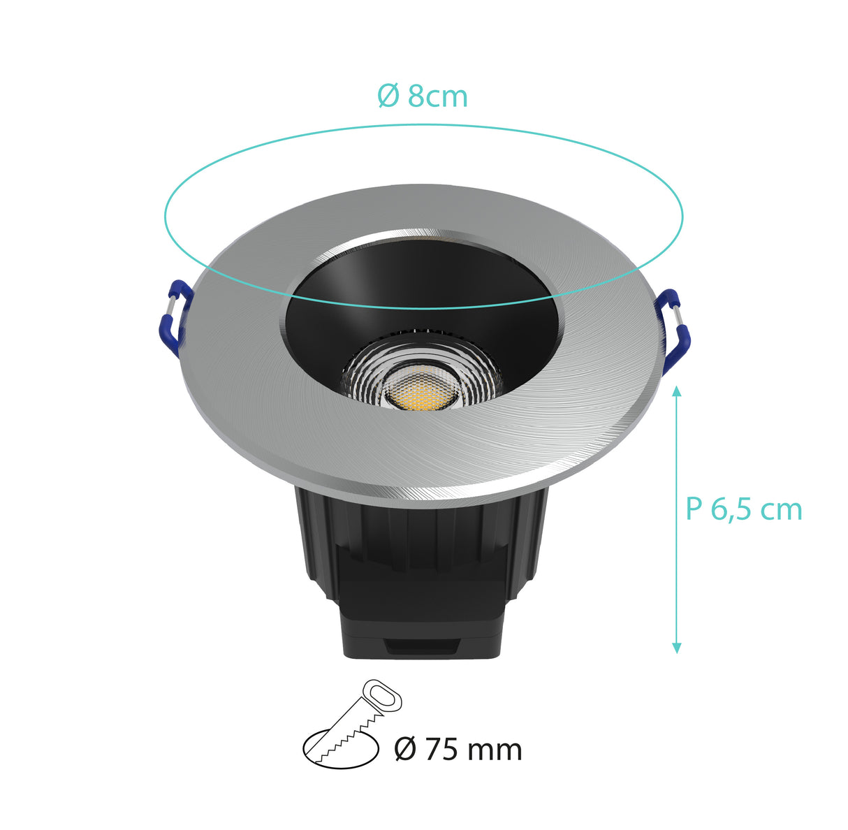 Spot dimmable spécial Salle de Bains (9W 520lm 2700K 38Â°) Alu - Voltman