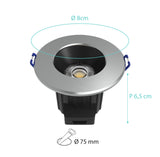 Spot dimmable spécial Salle de Bains (9W 520lm 2700K 38Â°) Alu - Voltman