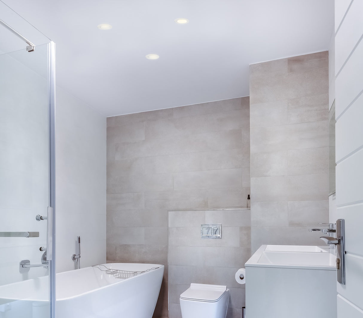Spot dimmable salle de bain IP65 (9W 4000K 550lm) Argenté - Voltman