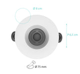 Spot dimmable salle de bain IP65 (9W 4000K 550lm) Argenté - Voltman