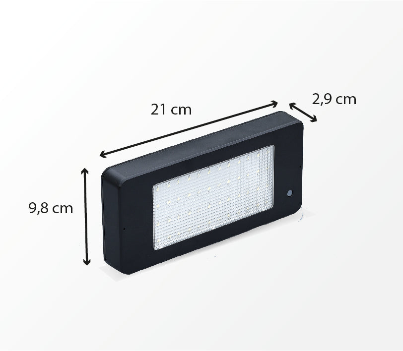Applique solaire IP65 (800lm 6000K A++) - Noire - Voltman
