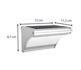 Applique solaire A++ avec détecteur de mouvement 12cm - 450lm - Gris - AKov Voltman