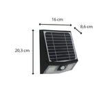 Applique solaire déportée + détecteur de mouvement 500lm classe A++ Eos - Voltman