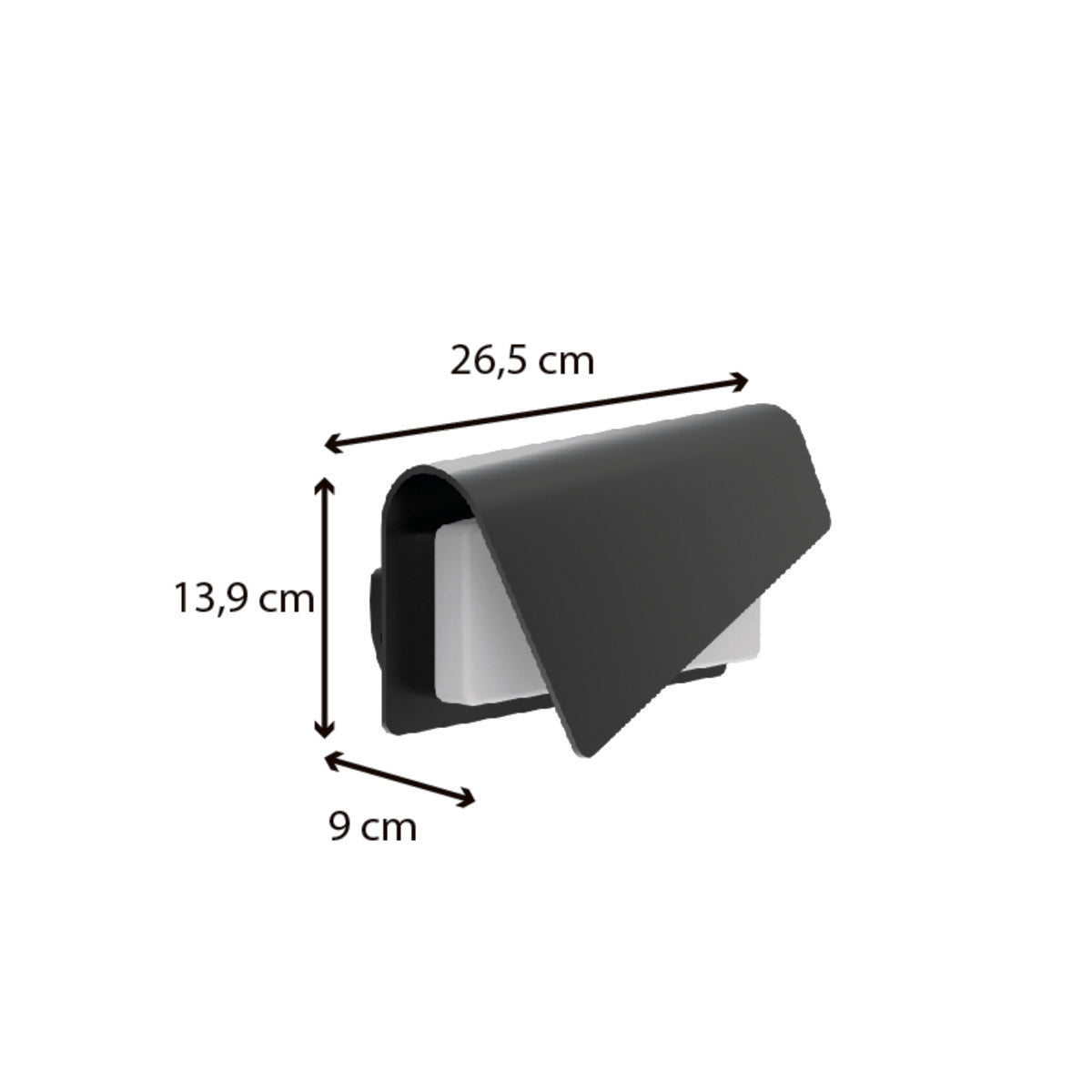 Applique extérieur IP65 (1200lm 3000K ) - Noire - Voltman