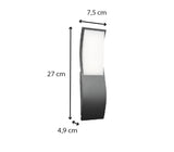 Applique murale extérieure IP65 (700lm 3000K) - Gris - Voltman
