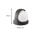 Applique murale extérieure IP65 (1200lm 3000K) - Gris - Voltman
