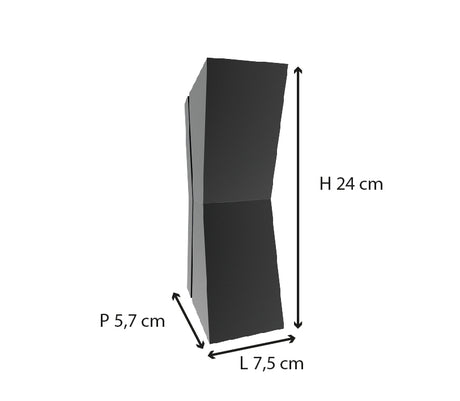 Applique murale extérieure filaire IP65 (500lm 3000K) - Noire -Voltman