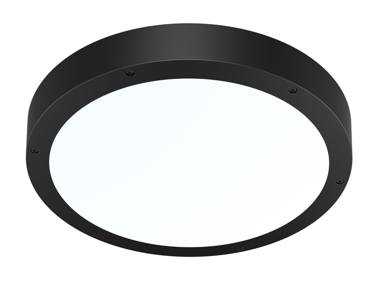 Plafonnier rond IP65 (1800lm 5700K ) - Noire - Voltman