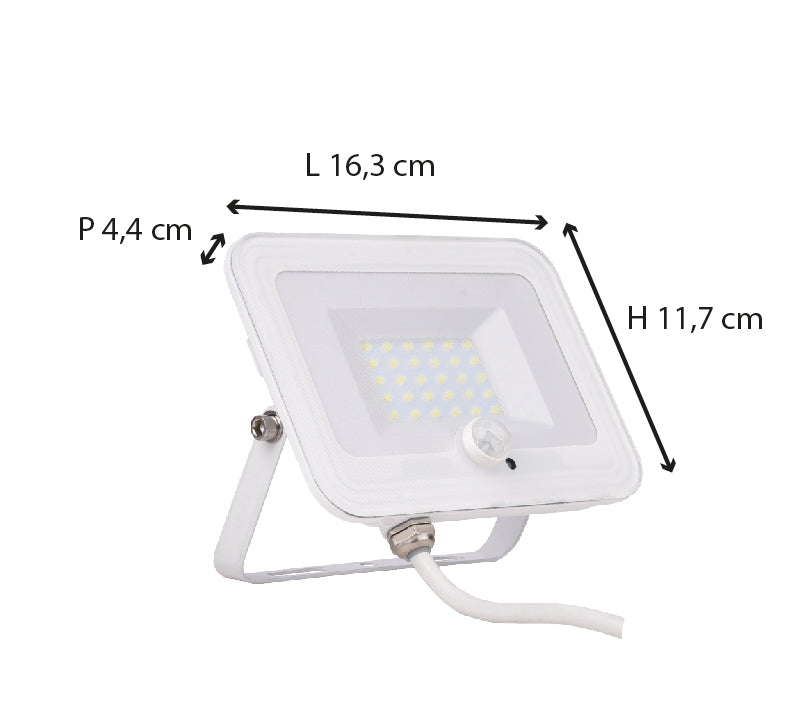 Projecteur plat + détecteur de mouvement IP65 - Voltman
