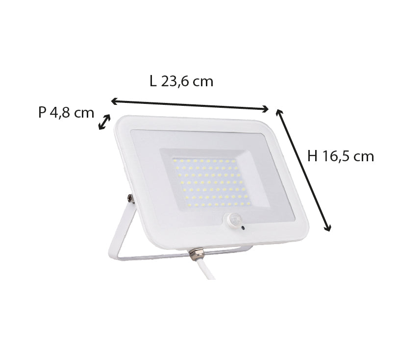 Projecteur plat + détecteur de mouvement IP65 - Voltman