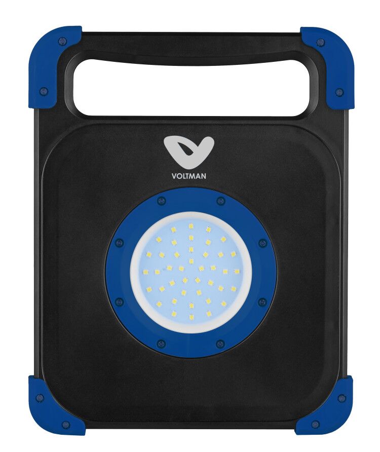 Projecteur de chantier filaire KSAR 6400K 130° avec 2 prises 3200lm 20W - Voltman