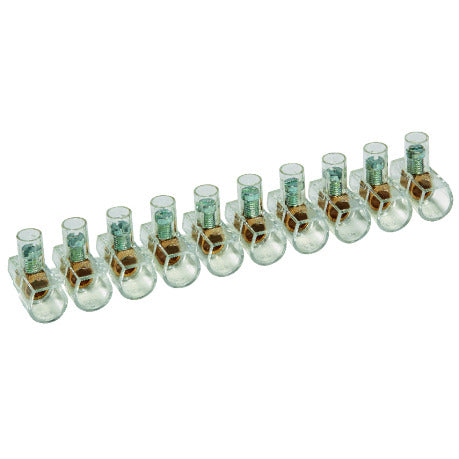 Lot de 5 barrettes unipolaires 10 plots - Transparent - Zenitech