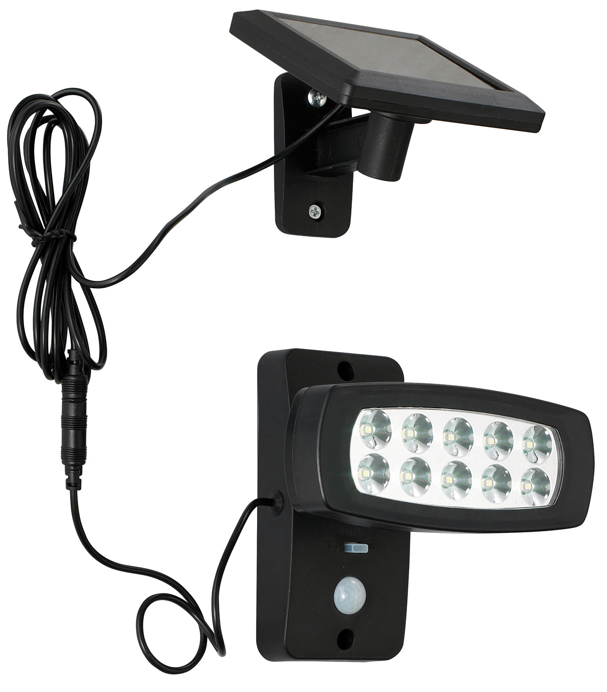 Applique solaire LED déportée + détecteur de mouvement IP44 - classe A++ Dio