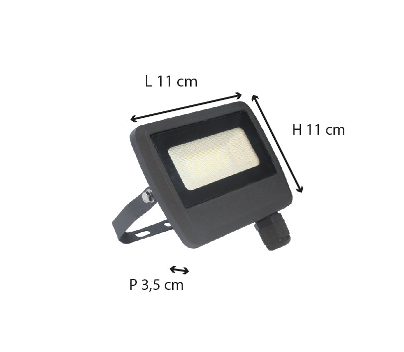 Projecteur étanche IP65 (10W - 800lm) - Noir - Dio