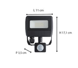 Projecteur avec détecteur de mouvement étanche IP54 - 800lm - Dio