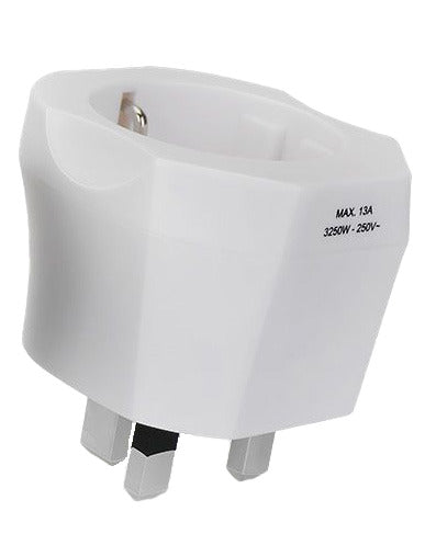 Adaptateur de voyage Europe vers Royaume-Uni 3250W - IP44 - Blanc - Dio
