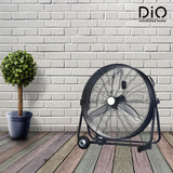 Brasseur d'air Industriel Inclinable Noir - 60cm - 180W - 3 vitesses - Métal - Dio