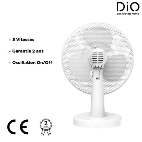 Ventilateur de table Ø40cm 45W - DiO